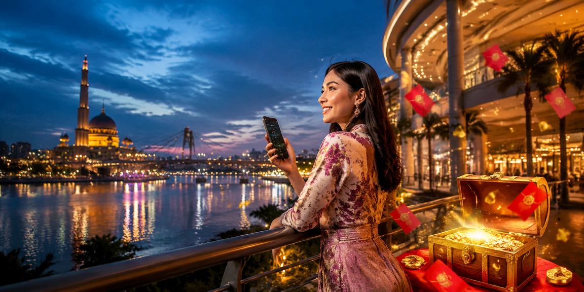 Promosi sampul merah bonus di Putrajaya sempena perayaan dengan 5g88